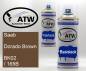 Preview: Saab, Dorado Brown, BK02 / 165B: 400ml Sprühdose + 400ml Klarlack - Set, von ATW Autoteile West.